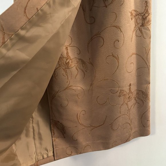 TALBOTS Sz 6P Horse Riding Equestrian Lady Victorian Dressage Embroidered Skirt - Picture 4 of 8